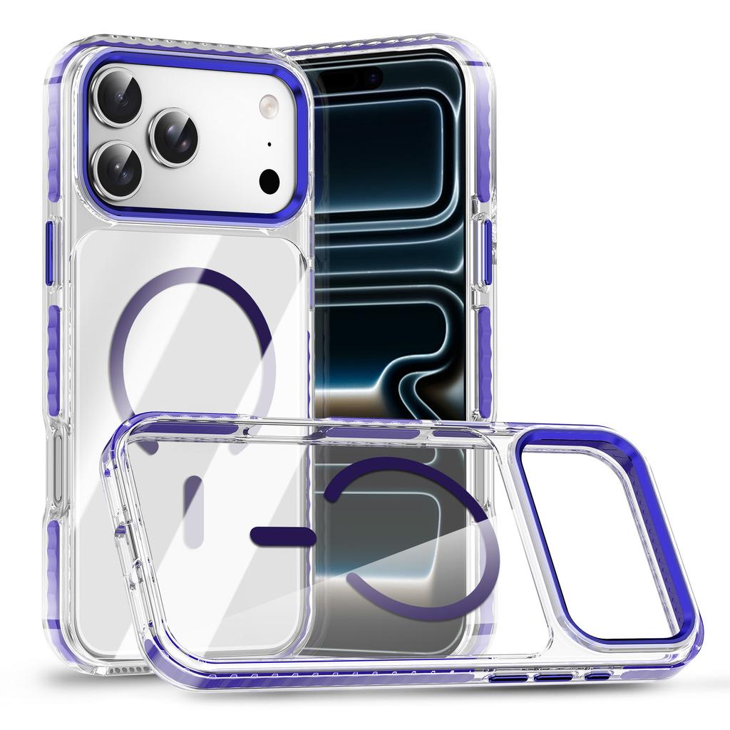 Für magnetische Saugkraft für iPhone17 Handyhülle 15 Vergilbungsresistent Transparent für Apple 16pro Airbag Handy-Schutzhülle