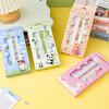 Stationery Set Cartoon Design Complete School Supplies with Pencil Eraser Ruler Back