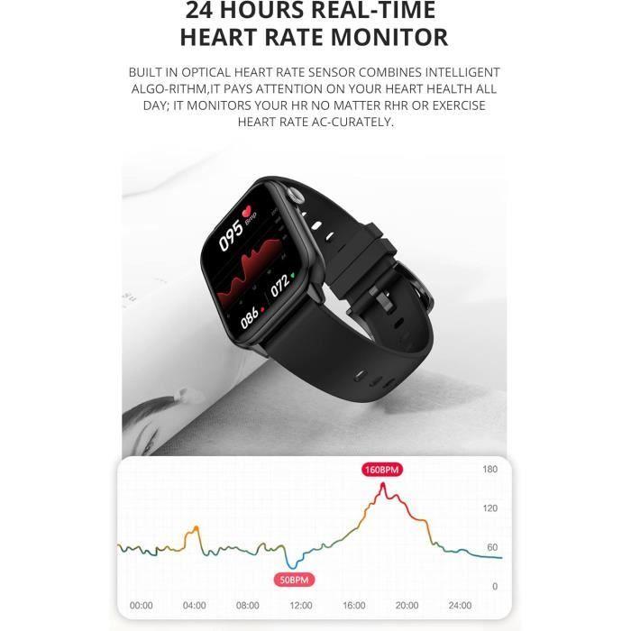Smartwatch Colmi C60 Noir - Montre Connectée Bluetooth Fitness Tracker