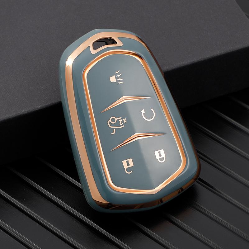 TPU Car Smart Key Cover Case For Cadillac ATS CT6 CTS DTS XT5 Escalade ESV SRX STS XTS ELR 2014 - 2018 Key Fob Bag