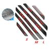 4Pcs 58cm + 25.5cm Real Carbon Fiber Car Door Welcome Plate Sill Scuff Cover Panel Sticker