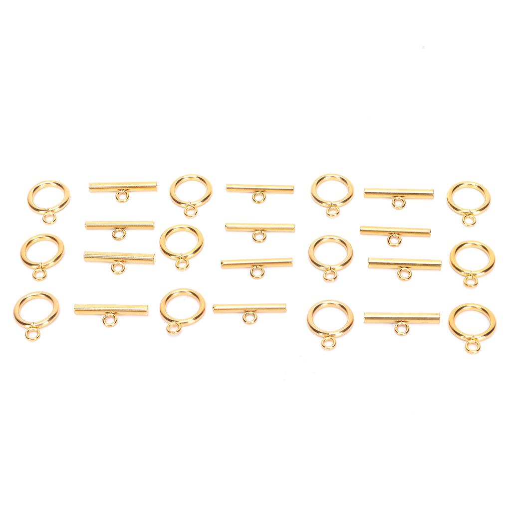 DIY Necklace Bracelet Jewelry Making Stainless Steel Toggle Clasps Bar Set Toggle Connectors Gold
