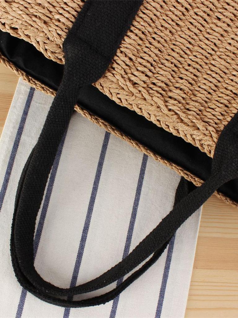 European and American Style Woven Beach Bag: Large Capacity, Casual, Versatile Women's Tote