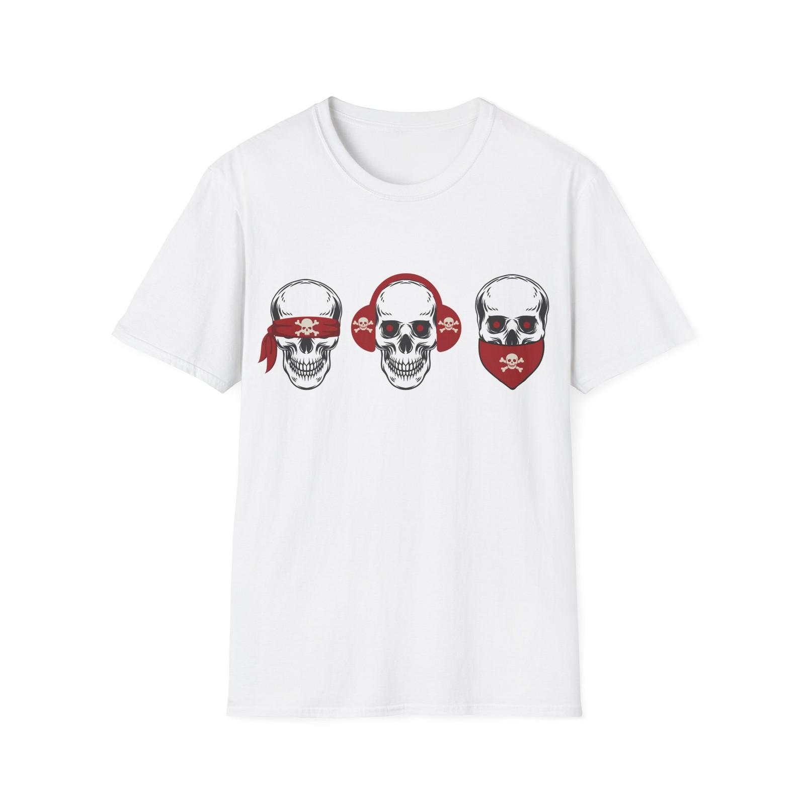 

Skull Graphic Unisex T-Shirt, Edgy Casual Wear, Halloween Costume, Gift [...] 5XL різнокольоровий