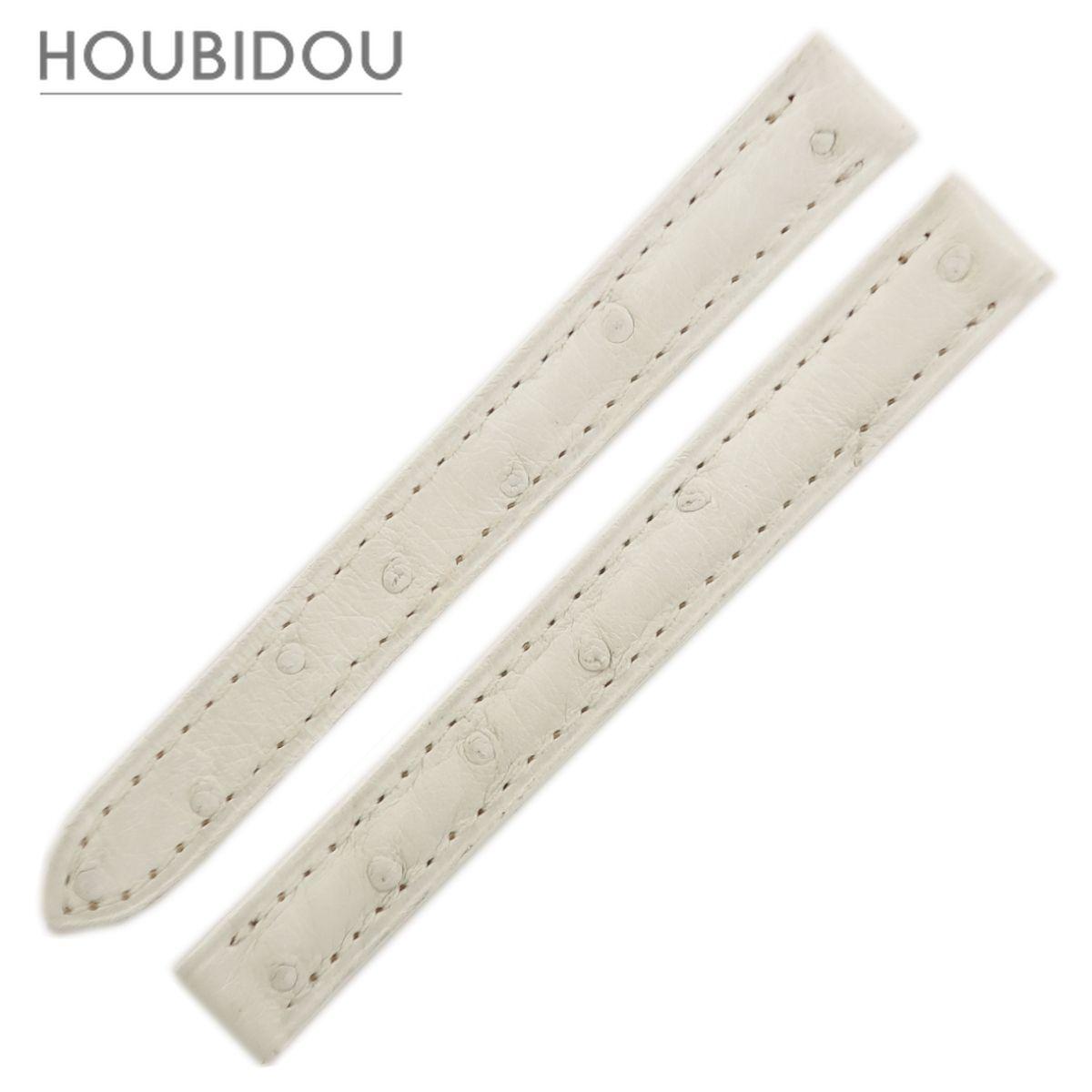 Used Cartier Watch Parts Ostrich White Genuine Ostrich Band Belt Strap Replacement 11mm White [Used]