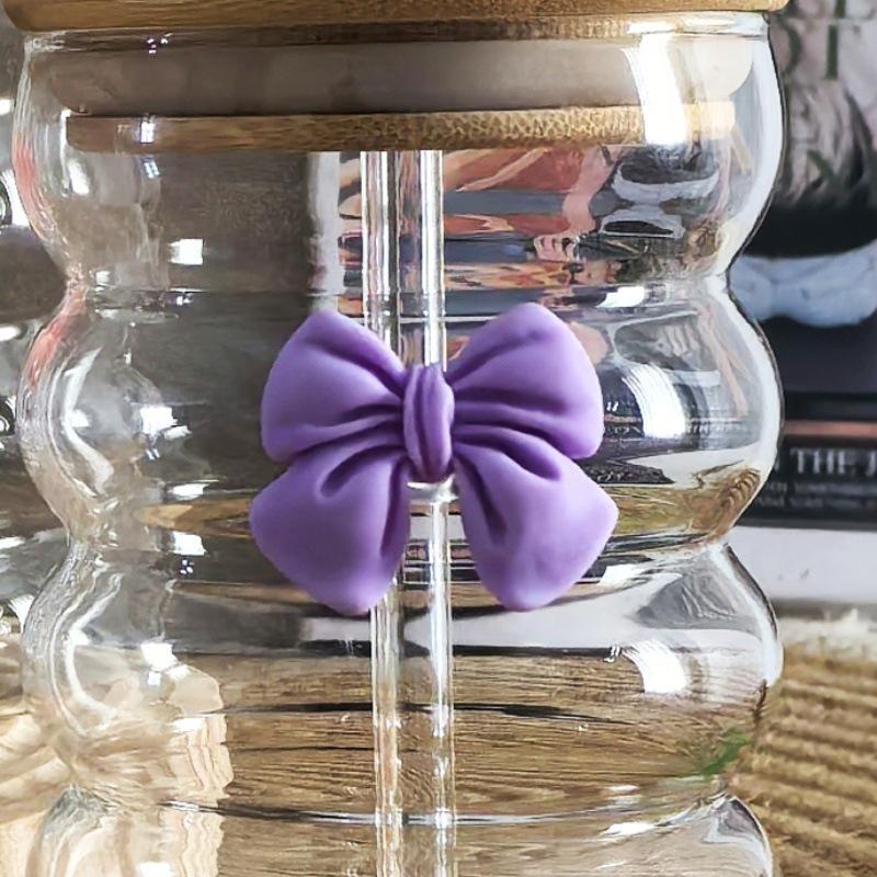 Sløyfe Glass Søt Vannkopp Tegneserie Sløyfe Glasskopp Stripete Søt Doodle Kaffekopp Husholdning Fruktte Sitronade Jentegave