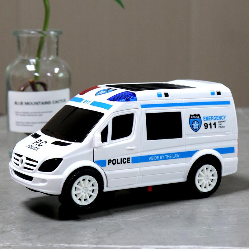 

Детская электрическая универсальная полицейская машина музыкальная световая имитация пожарная машина скорая помощь может открывать дверь игрушечная машина синий