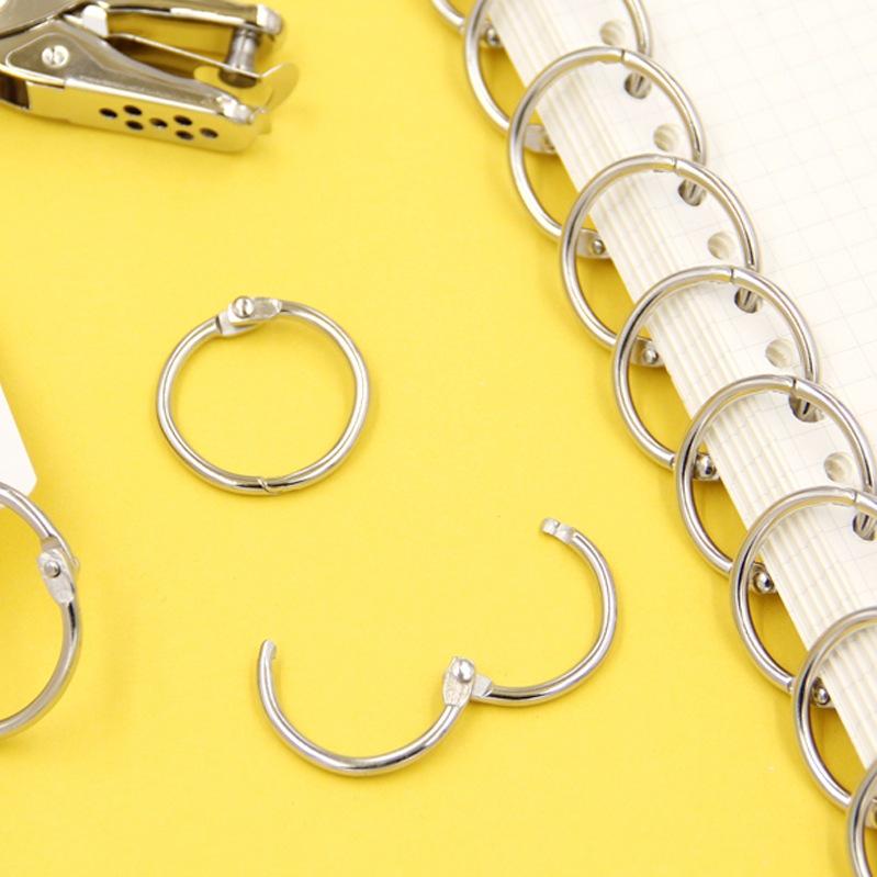 Metal Binder & Key Rings: Loose Leaf, Snap, Coil, Iron, Book, Card, and Hole Punch Rings