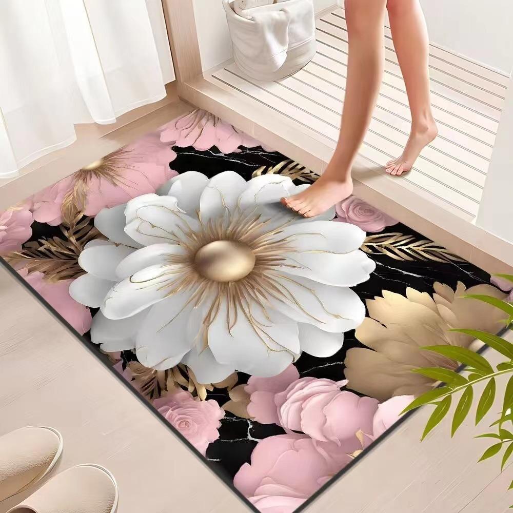 

Entrance Door Floor Mat Wear-resistant Dirt Resistant Easy To Maintain Crystal Velvet Floor Mat for Household Use 40*60cm [crystal velvet entrance door floor mat]