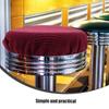 1Pcs Round Stool Cover Polyester Elastic Chair Protector Home Use Dustproof Dining Chair Seat Cover Convenient Foldable