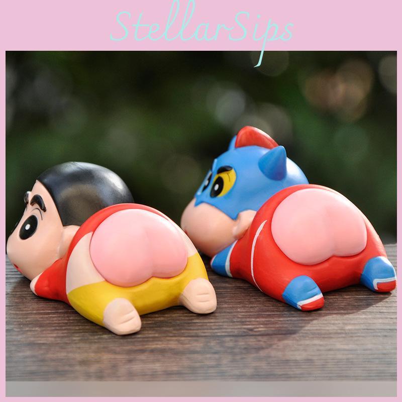 Chan Shin Crayon Pvc Anime Figure Desk Ornament For Home Office Decor Gifts