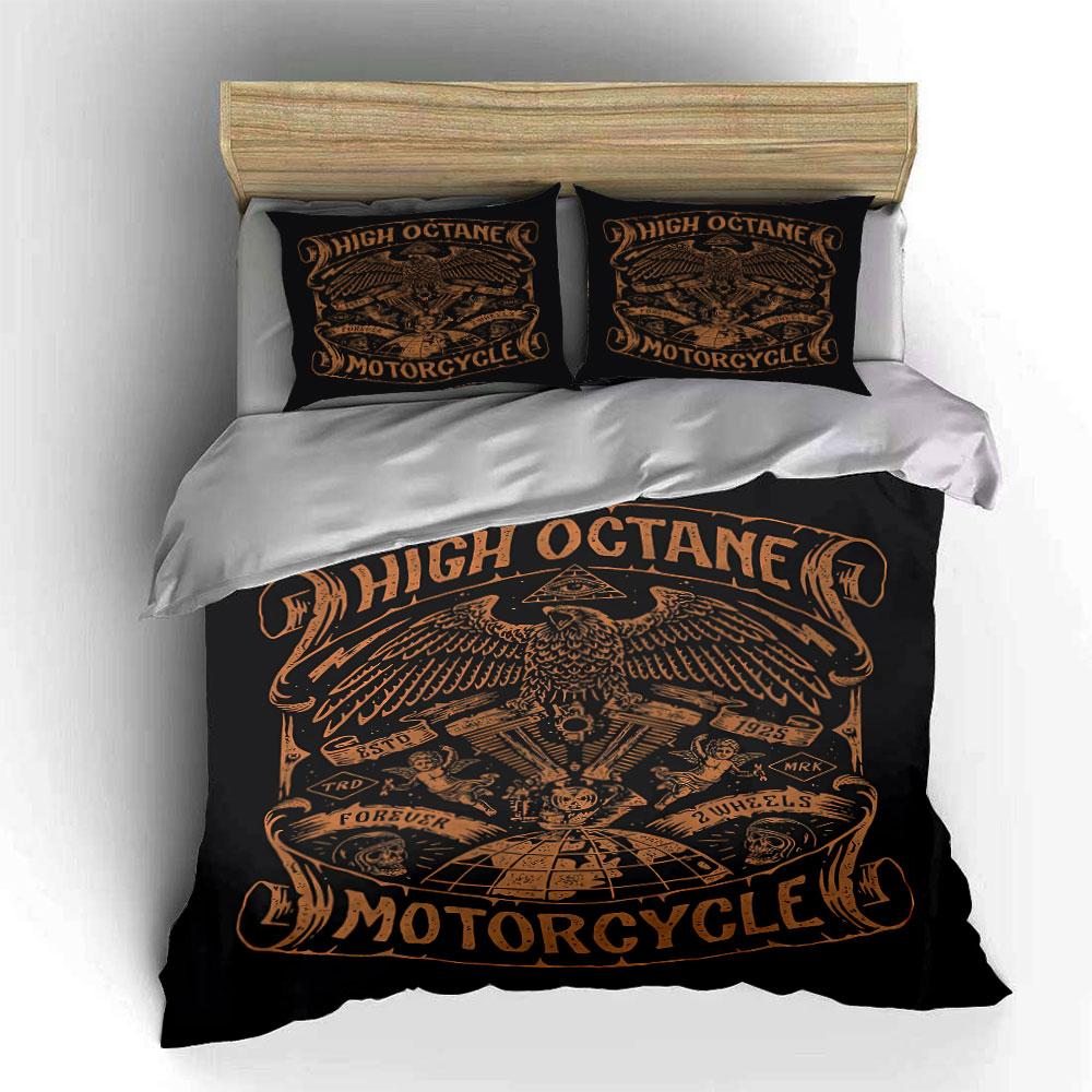 Eagle, Motorcycle, and Typography. Bedding Sets Duvet Cover Sets Duvet Covers Pillowcases(1 * Duvet Cover 2 * Pillowcases, Without Duvet Insert)