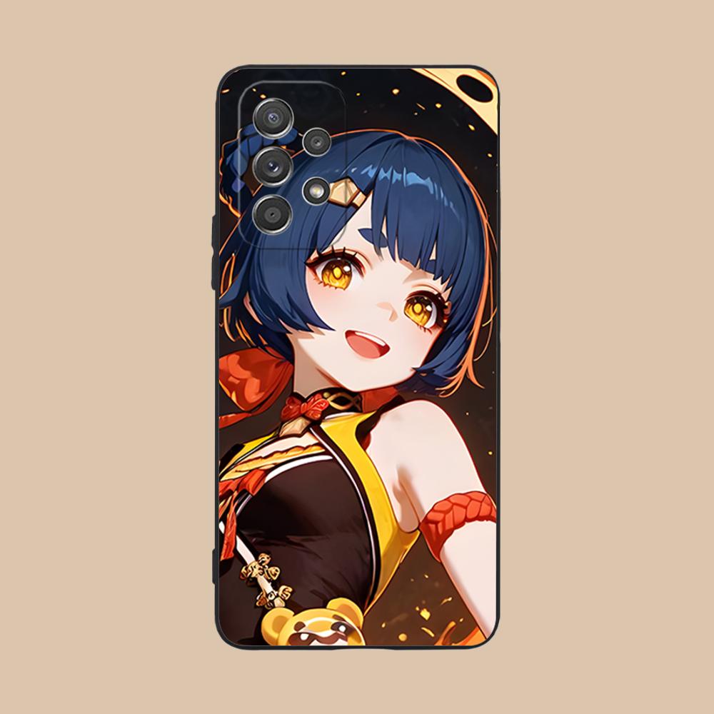 Game GI Xiangling Matte TPU Mobile Phone Case for Samsung Galaxy M55 54 42 35 34 33 32 23 22 15 14 13 12 F55 5G Colorful Cover