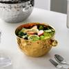 2PCS 304 Nonrust Steel Ice Buckets Set With Textured Hammered Finish And Ergonomic Handle Gift Ice Container Set