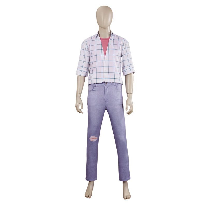 

K-Pop Cosplay Costume of the Demon Hunter Girls Group, Shaka Demon Boys Group Blue Shirt Denim Suit Anime Stage Performance Outfit Y25786 Pink XS
