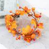 6pcs Pumpkins Maple Leaves Candle Rings Artificial Decorative Candle Rings Wreaths