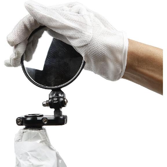 Black Foldable 3" Round 7/8" Handle Bar End Side Mirrors for Harley Davidson Kawasaki Suzuki Yamaha Cruiser Dirt Bike Scooter ATV