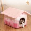 Removable Pet Cat House Washable Dog Kennel Cat Beds Non-slip Kitten Cat Nest Small Dog Bed Winter Warm Puppy Sleep Pet Supplies