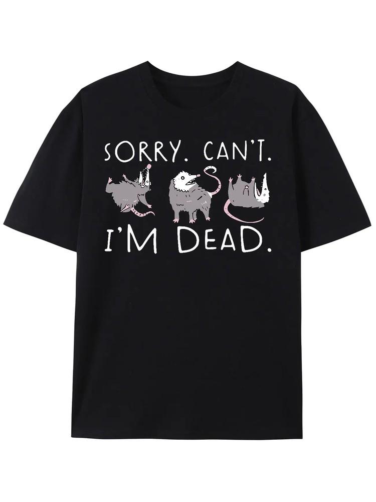 

Possum T Shirt for Opossum Lover Funny Graphic T-Shirt Anxiety Attack T Shirts XL