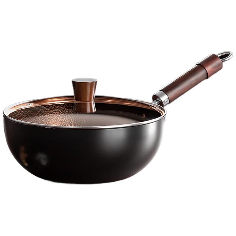 DUMIK Single-Serving Hammered Iron Pot 24cm