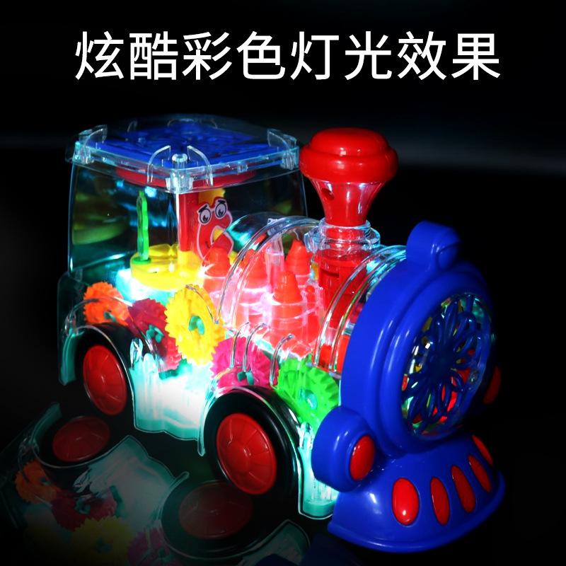 Electric Universal Gear Train Music Lights Electric Train Children's Toys