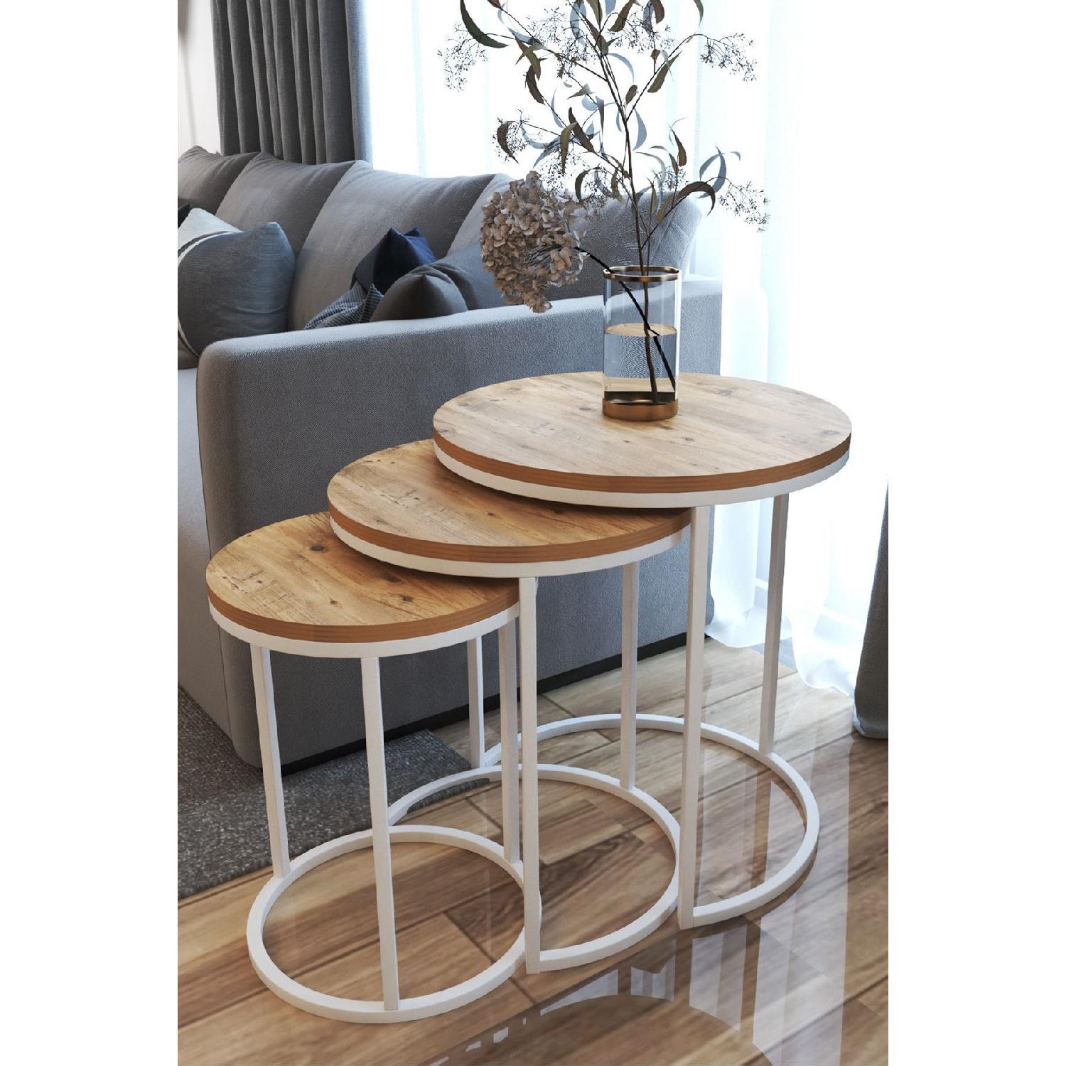 

3-piece Luxury C Nesting Coffee Table White Atlantic Pine