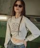 IFYOUWANT Future Eye Crop Sweatshirt Whitegray
