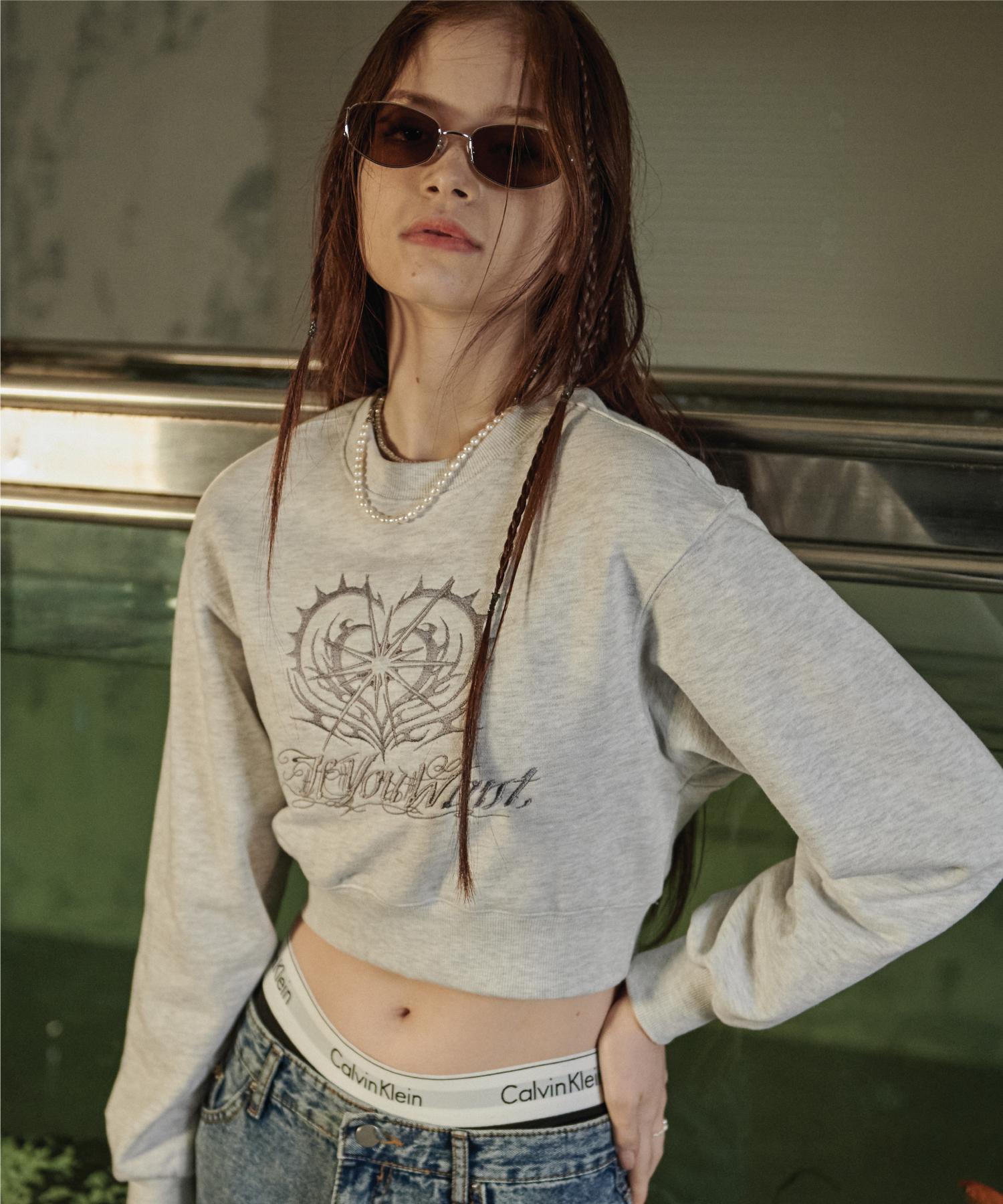 Если Вы Хотите Future Eye Укороченную Толстовку Бело-серую Whitegray/One