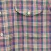 IZOD LACOSTE 70s 80s Vintage Spool Tag Check Pattern Short Sleeve Button Down Shirt Men's Used