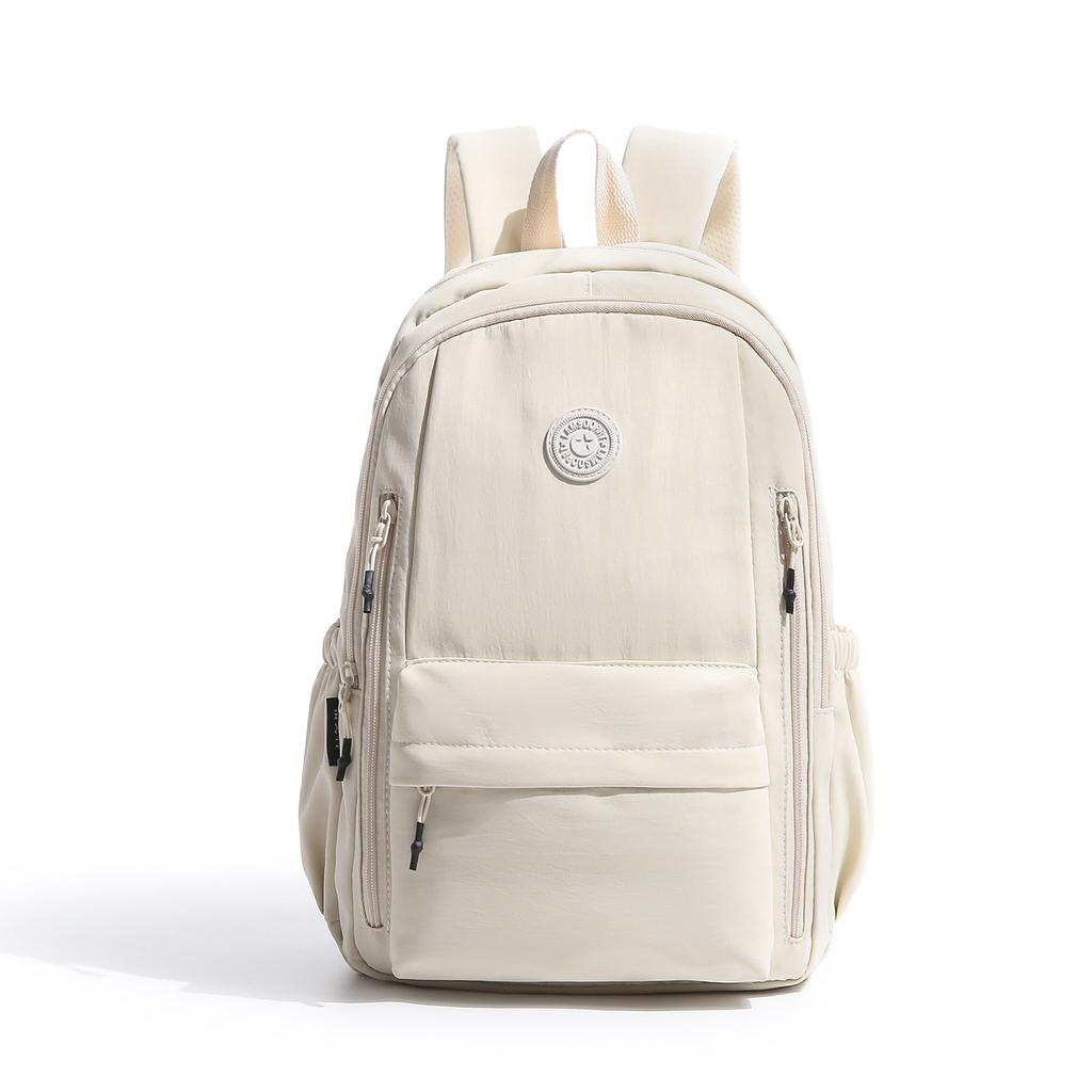 Schoolbag Casual Anti-splashing Nylon Bag Large Capacity Women's Backpack Trendy Outdoor Travel Bag Lightweight Student Schoolbag