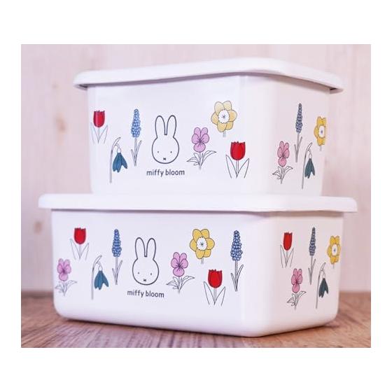 Fuji Enamel Miffy Bloom Deep Square Container S Size MF26-DS