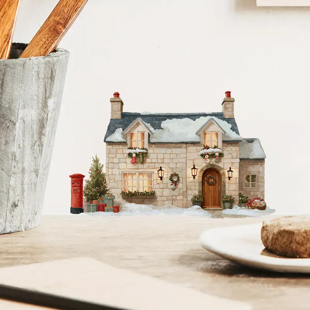 Christmas House Wall Stickers, Christmas Room Decoration Wall Stickers