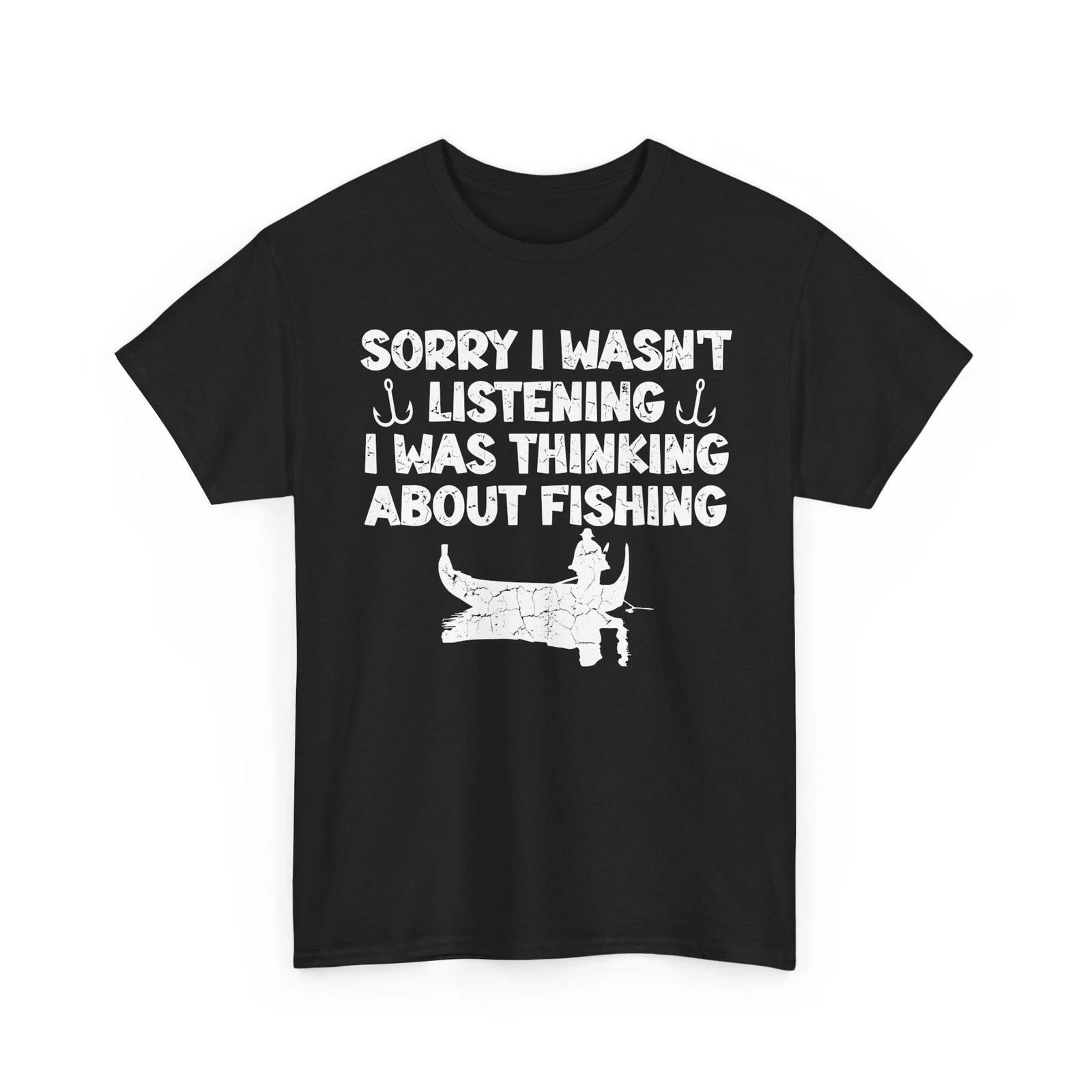 

Fishing Shirt, I Was Thinking About Fishing Fisherman Men Shirt 2XL