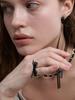 Love Me Monster Sheer Cute Ribbon Chain Ring (L241Mri070)