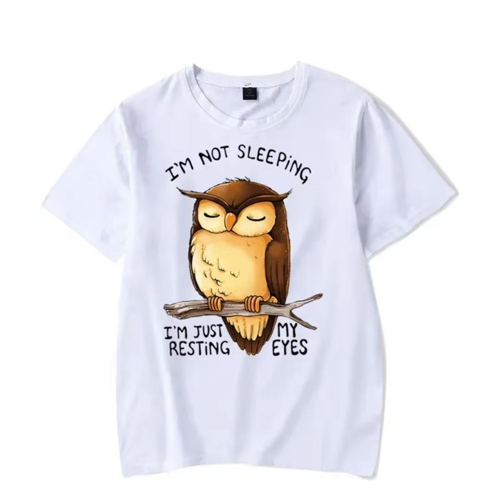 Pánské tričko I'm Not Sleeps I'm Just My Resing Eyes Kawaii Tričko Pánské Dámské Tričko Funny Owl Grafika Košile Harajuku Košile