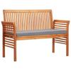 Day and Night - Day and Night 2-seater Garden Bench with Cushion Solid Acacia Wood 120 Cm