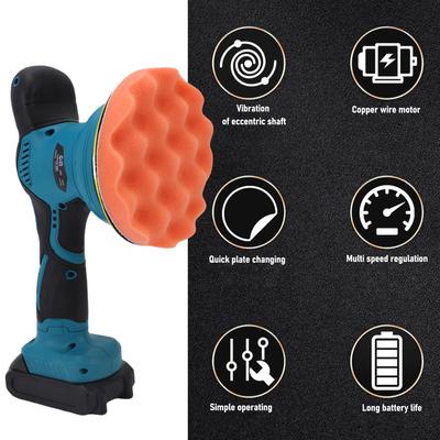 Cordless Car Buffer Polisher 8 Variable Speed 2600mAh Rechargeable Battery Powered 6 Inch Waxing Polishing Machine Car Polisher