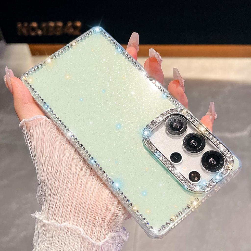 Suitable for Samsung S25ultra Mobile Phone Case Flash Powder S24 S23ultra Diamond set A55A56A26A35