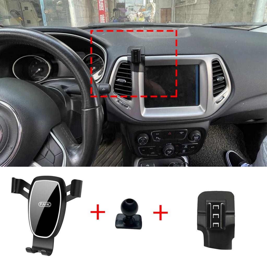 Car Mobile Phone Holder Accessories for Jeep Compass 2017~ GPS Bracket Navigation Stand Auto