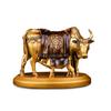 Handcrafted Kamdhenu Cow and Calf Statue Kamdhenu Cow with Calf Vastu Resin Fengshui Figurine for Car Dashboard Home Deocration Gifting Good Luck