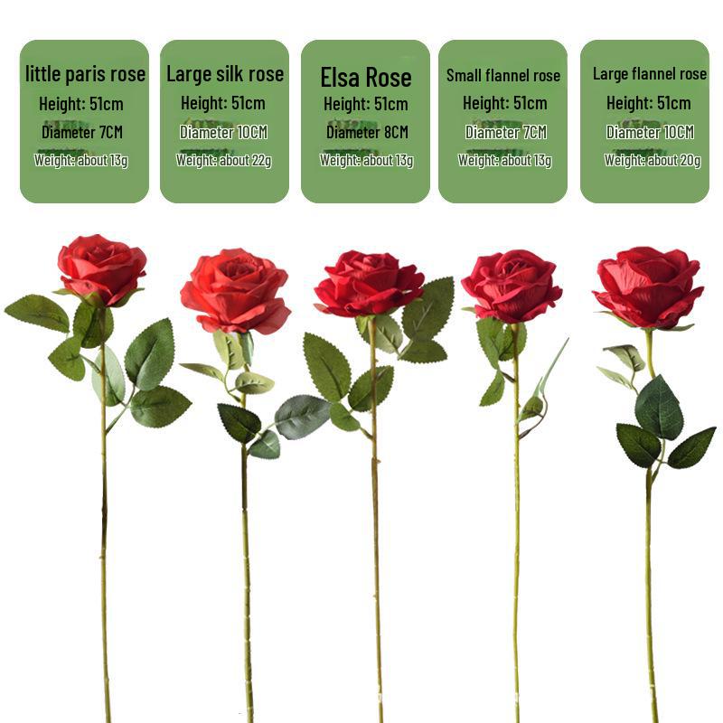 Large Flannel Rose Silk Bouquet for Wedding and Valentine's Day Home Decor