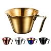 100ml Espresso Extraction Cup Stainless Steel with Scale Thickened Exquisite Ounce Coffee Cup Home Kitchen Cafe Accessories