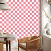 Checkerboard wallpaper coral and white, coral background 50x1000