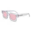 Luxury Vintage Black Square Oversize Sunglasses Acetate Polarized Custom Logo Thick Sun Glasses for Men Women Transparent