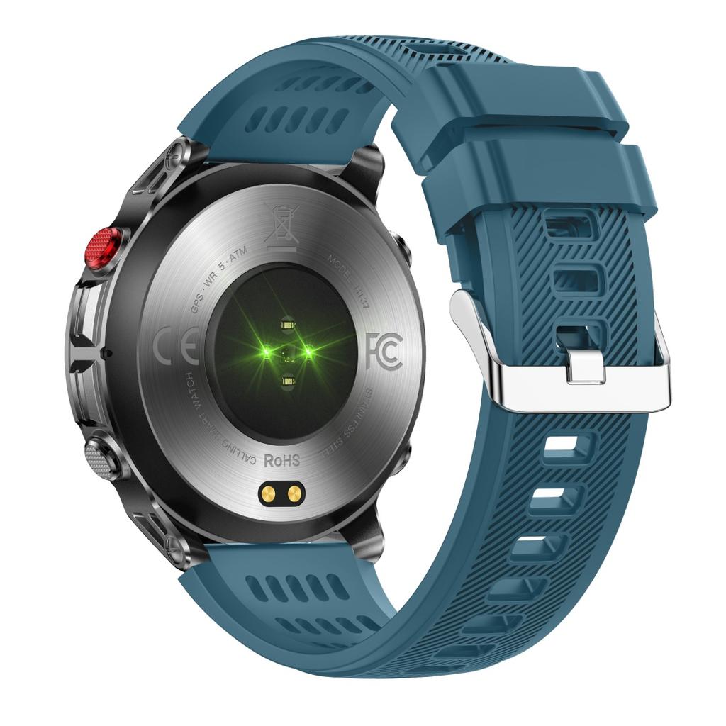 Rainbuvvy HT37 GPS Chytré hodinky 1,46palcový IPS displej Bluetooth hovor Vodotěsnost IP68 Svítilna Srdeční tep 540mAh Android Sportovní hodinky