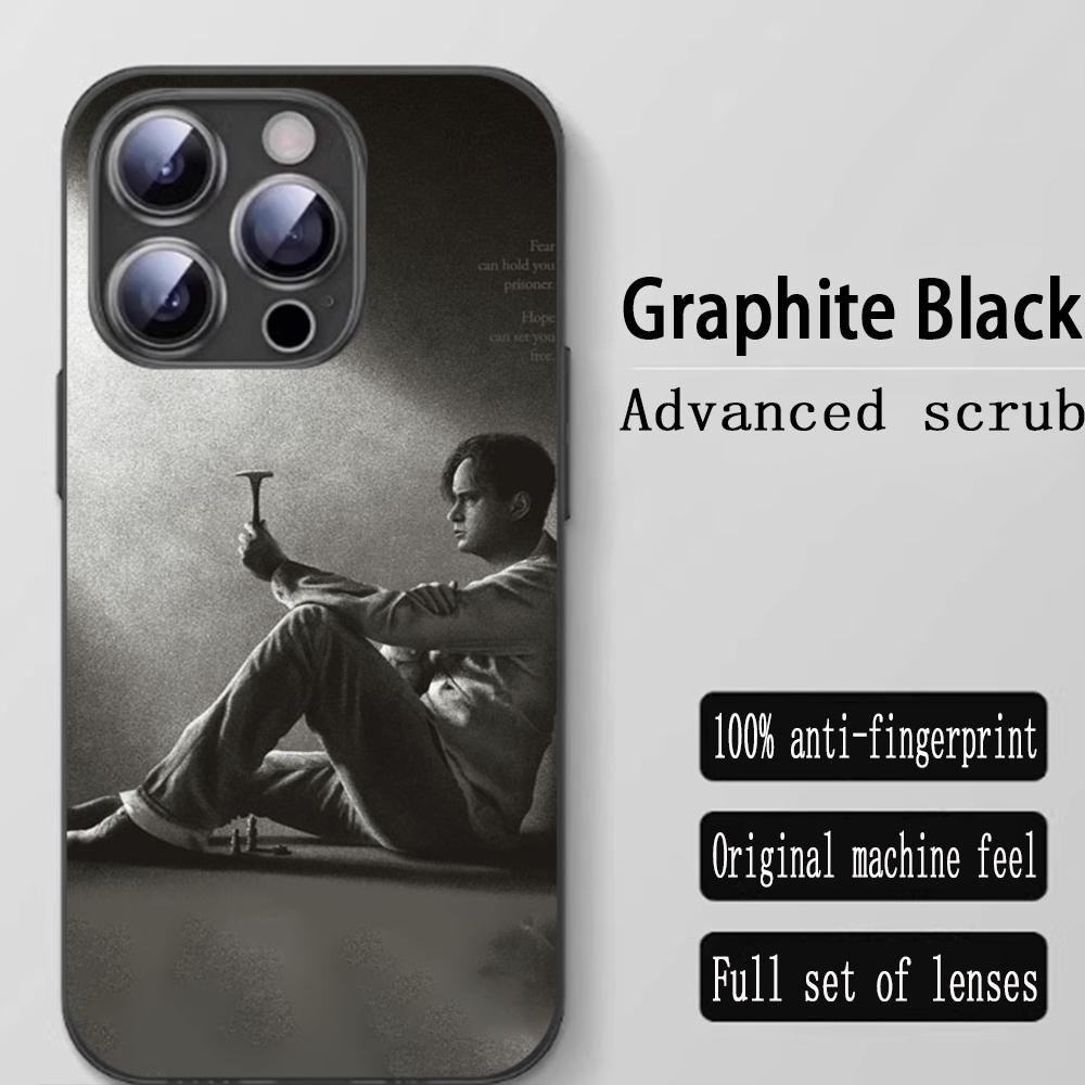Classic ins Shawshank hot Phone Case For iPhone 16 15 14 13 12 11 X XR XS 8 Plus Mini Pro Max Soft black Shockproof Cover