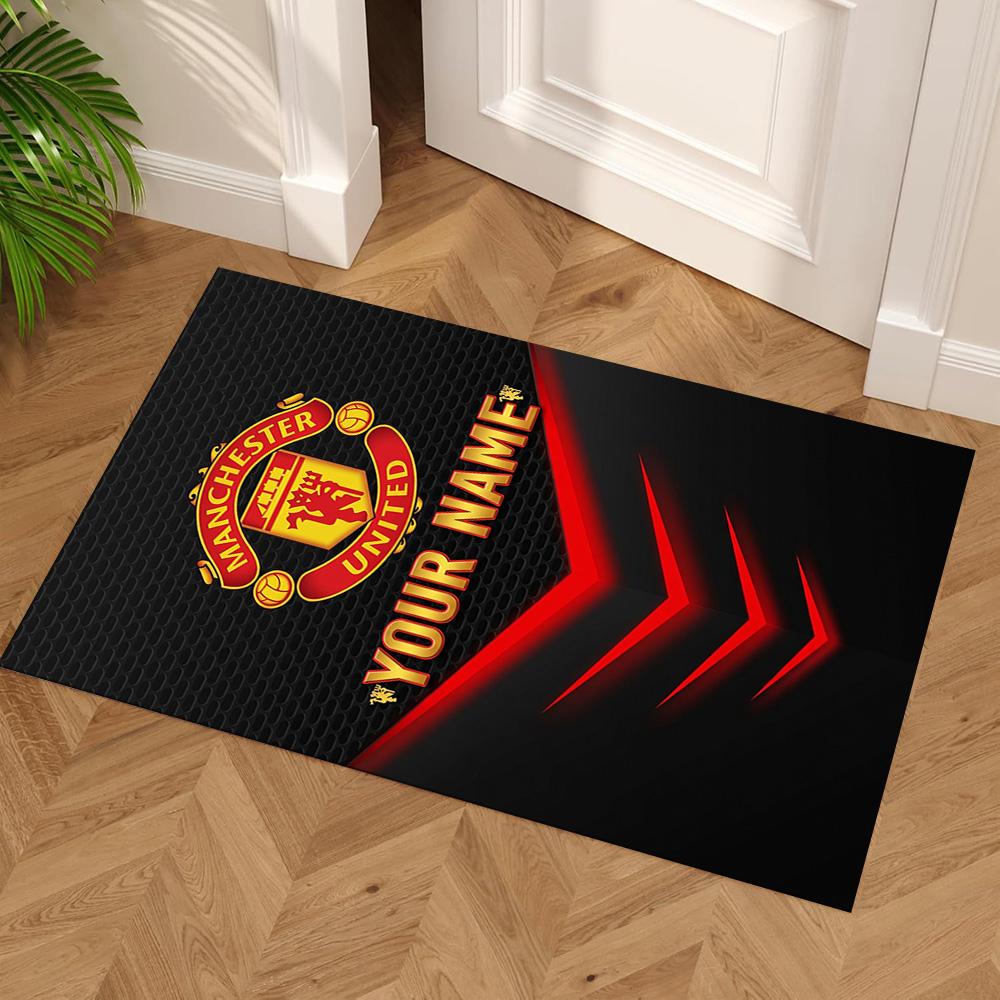 Manchester Personalized Name Floor Rug Office Rug Design for Hallway Study room Decorate room Outdoor Anti-slip Rug Anime Office Decor