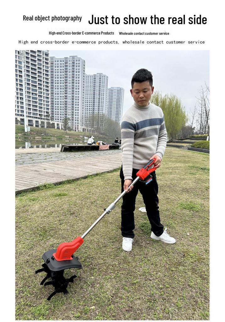 Compact Wheeled Electric Soil Loosener & Lithium Battery Tiller/Weeder