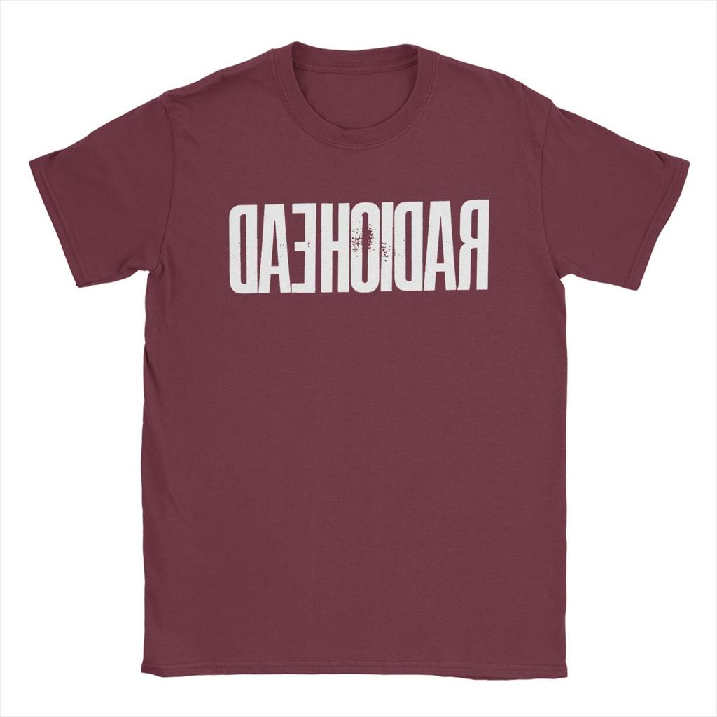 Męski T-shirt Radiohead Bawełniana Odzież Vintage Krótki Rękaw Okrągły Dekolt T-shirty Koszulka dla Dorosłych