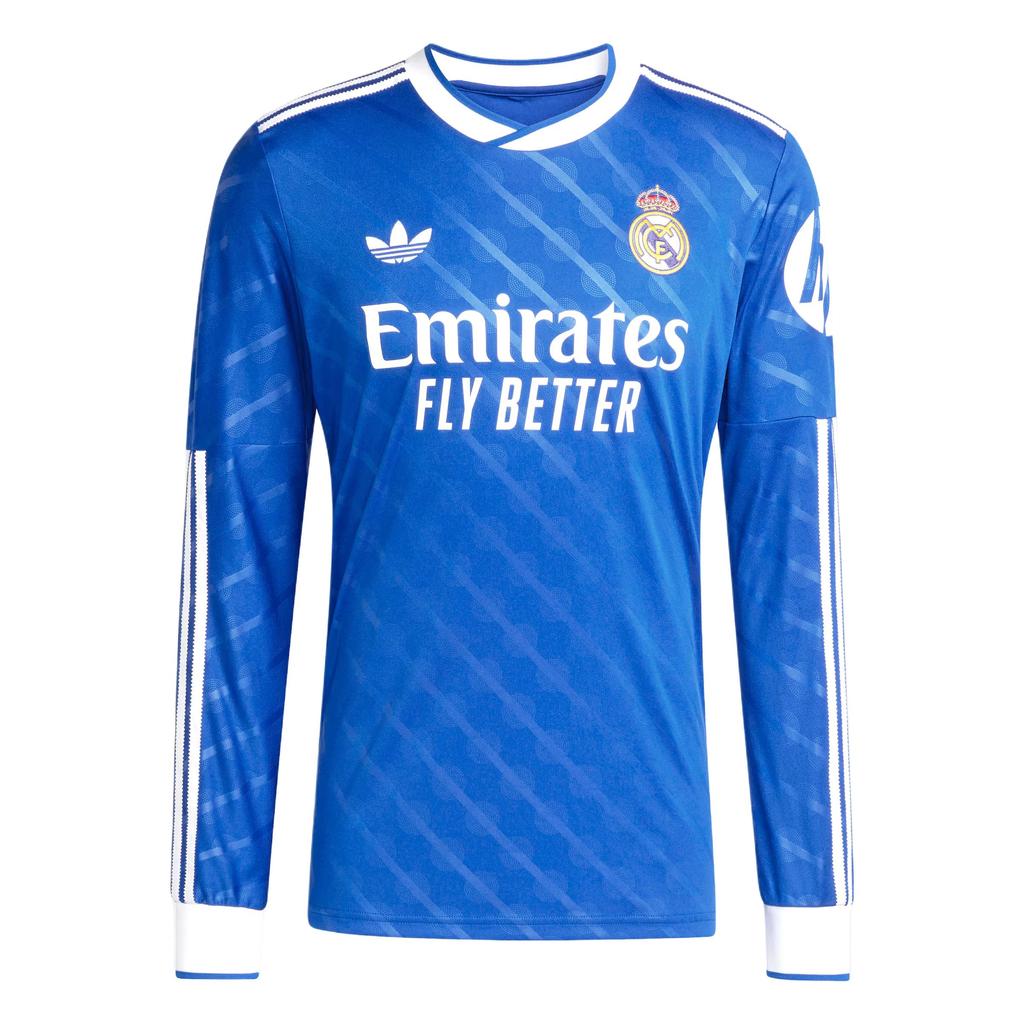 Adidas Originals Real Madrid 25/26 Season Fan Version Quick-Dry Slim Fit Long Sleeve Football Shirt Men tops JW4054